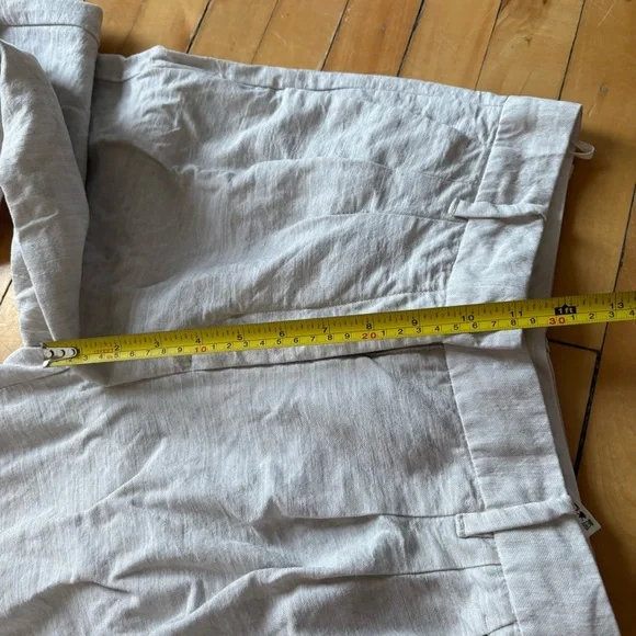 Aritzia Wilfred Sz 4 Effortless Linen Cream Tailored Office Pants - Picture 12 of 13